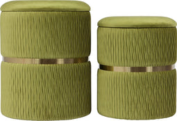 Hocker Milas 100 set van 2 Groen