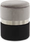 Hocker Zora 125 2er-Set Grau / Silber / Schwarz