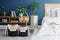 Hocker Zora 125 2er-Set Grau / Silber / Schwarz