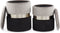 Hocker Zora 125 2er-Set Grau / Silber / Schwarz