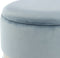 Hocker Zora 125 2er-Set Hellblau / Silber / Blau