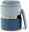Hocker Zora 125 2er-Set Hellblau / Silber / Blau
