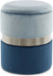 Hocker Zora 125 2er-Set Hellblau / Silber / Blau