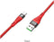 Hoco 5A Snellaad Kabel USB Naar Type-C - Nylon Woven - Data Kabel - 1.2m - Rood
