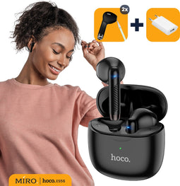Hoco ES56 Draadloze Oordopjes - Bluetooth Oordopjes - Earpods - Draadloze Oortjes - Oortjes Draadloos - Geschikt Voor Smartphone & Laptop - Zwart