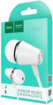 HOCO Honor music M34 koptelefoon met microfoon Wit