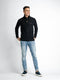 Petrol Industries - Heren Pullover - Fijngebreid V-hals 100% katoen - Zwart - Maat XL