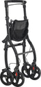 Aluminium Rollator Aktiv - Binnenrollator - Opvouwbaar 360° wielen - Zwart