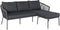 Hoekbank leganes chaiselongue 75x185 cm - Antraciet