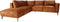 Hoekbank Links 2.5-zits Morgan - 248x261x88 - Adore 96 Bruin - Velours