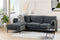 Hoekbank Milan Links Stof Velvet Donkergrijs - BY-OLAF - Comfort en Stijl