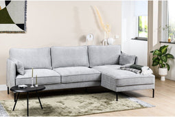 Hoekbank Milan Rechts Heaven Grijs - BY-OLAF - Comfort en Luxe
