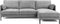 Hoekbank Milan Rechts Heaven Grijs - BY-OLAF - Comfort en Luxe