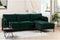 Hoekbank Milan Rechts Velvet Groen - BY-OLAF - Comfort en Luxe