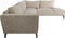 Hoekbank Rechts 2.5-zits Morgan - 261x248x88 - Adore 01 Naturel - Velours/metaal