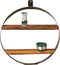Hoepel met twee legplanken van oude whiskyvaten - 50 cm doorsnede - Handgemaakt - Darach Scotland