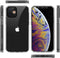 Hoes Geschikt voor iPhone 12 Hoesje Backcover Hybride Transparant Siliconen Case TPU Hoesje + 2 x Screenprotector - Luxe Telefoonhoesje Wallet Case Pasjeshouder PU Leder