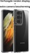 Hoes Geschikt voor Samsung S21 ULTRA Hoesje Backcover Hybride Transparant Siliconen Case TPU Hoesje - Luxe Telefoonhoesje Wallet Case Pasjeshouder PU Leder