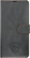 Hoes Geschikt voor Samsung S21 Ultra Hoesje Bookcase met Anti Skim Bescherming - Pasjes RFID Beschermd Cover - Vulcano Black - Luxe Telefoonhoesje Wallet Case Pasjeshouder PU Leder