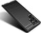 Hoes Geschikt voor Samsung S22 Ultra Hoesje Backcover Carbon Style Siliconen Case TPU Hoesje Zwart - Luxe Telefoonhoesje Wallet Case Pasjeshouder PU Leder