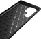 Hoes Geschikt voor Samsung S22 Ultra Hoesje Backcover Carbon Style Siliconen Case TPU Hoesje Zwart - Luxe Telefoonhoesje Wallet Case Pasjeshouder PU Leder