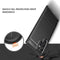 Hoes Geschikt voor Samsung S22 Ultra Hoesje Backcover Carbon Style Siliconen Case TPU Hoesje Zwart - Luxe Telefoonhoesje Wallet Case Pasjeshouder PU Leder