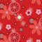 Hoes retrobloem rood - Theraline