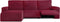 Hoes voor chaise longue met korte armleuning links Eysa JAZ Bordeaux 120 x 120 x 360 cm