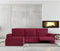 Hoes voor chaise longue met korte armleuning links Eysa JAZ Bordeaux 120 x 120 x 360 cm