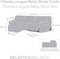 Hoes voor chaise longue met korte armleuning links Eysa JAZ Bordeaux 120 x 120 x 360 cm