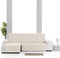 Hoes voor chaise longue met korte armleuning links Eysa LEVANTE Beige 100 x 110 x 240 cm