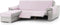 Hoes voor chaise longue met korte armleuning links Eysa MONTBLANC Roze 100 x 110 x 200 cm