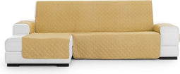 Hoes voor chaise longue met korte armleuning links Eysa MONTBLANC Mosterd 100 x 110 x 290 cm
