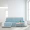 Hoes voor chaise longue met korte armleuning links Eysa MONTBLANC Turkoois 100 x 110 x 200 cm