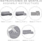 Hoes voor chaise longue met korte armleuning links Eysa TROYA Wit 170 x 110 x 310 cm