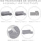 Hoes voor chaise longue met korte armleuning rechts Eysa JAZ Beige 120 x 120 x 360 cm