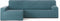 Hoes voor chaise longue met lange armleuning links Eysa BRONX Smaragdgroen 170 x 110 x 310 cm