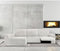 Hoes voor chaise longue met lange armleuning links Eysa JAZ Wit 180 x 120 x 360 cm