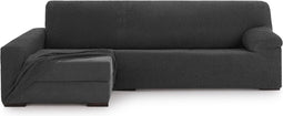 Hoes voor chaise longue met lange armleuning links Eysa THOR Antraciet Donker grijs 170 x 110 x 310 cm