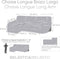 Hoes voor chaise longue met lange armleuning links Eysa THOR Grijs 170 x 110 x 310 cm