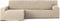 Hoes voor chaise longue met lange armleuning links Eysa TROYA Wit 170 x 110 x 310 cm