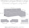 Hoes voor chaise longue met lange armleuning rechts Eysa BRONX Wit 170 x 110 x 310 cm