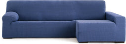 Hoes voor chaise longue met lange armleuning rechts Eysa JAZ Blauw 180 x 120 x 360 cm