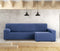 Hoes voor chaise longue met lange armleuning rechts Eysa JAZ Blauw 180 x 120 x 360 cm