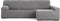 Hoes voor chaise longue met lange armleuning rechts Eysa JAZ Grijs 180 x 120 x 360 cm