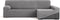 Hoes voor chaise longue met lange armleuning rechts Eysa JAZ Grijs 180 x 120 x 360 cm