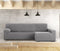 Hoes voor chaise longue met lange armleuning rechts Eysa JAZ Grijs 180 x 120 x 360 cm