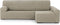 Hoes voor chaise longue met lange armleuning rechts Eysa THOR Beige Linnen 170 x 110 x 310 cm
