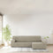 Hoes voor chaise longue met lange armleuning rechts Eysa THOR Beige Linnen 170 x 110 x 310 cm