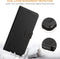 Hoes voor Mobiele Telefoon voor Samsung Galaxy A12 / M12 - Premium Lederen Flipcase - Kaartsleuven - Magneetsluiting - Stand functie - Compatibel met Samsung A12 Beschermhoes - Zwart